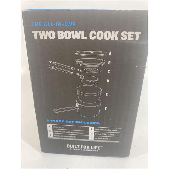 Stanley Two Bowl Cook Set 1.58 Qt 1.5L Camping Backpacking Pot, Bowls, Spatula - Picture 6 of 7